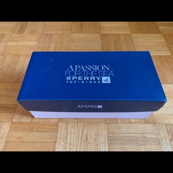 Sperry Top Sider Boat Shoe Flat Beige Black Gold 6 - Picture 14 of 16